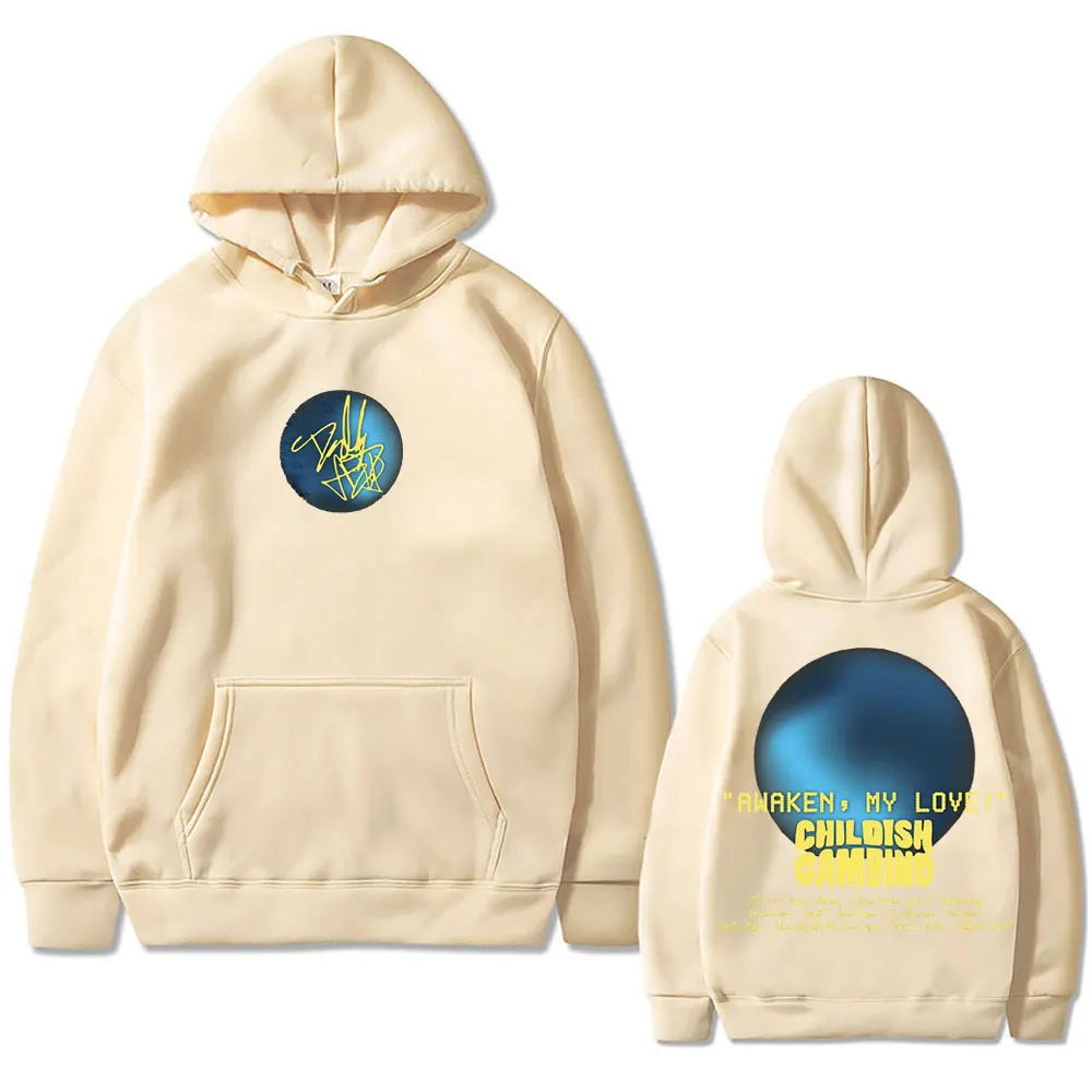Awaken My Love Childish Gambino Graphic Hoodie Men Women Hip Hop Vintage Sweatshirt Men's Casual Streetwear Oversized Hoodies