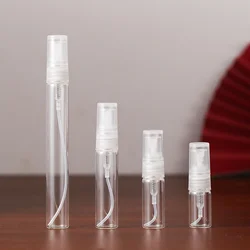 Set of Black Portable Glass Perfume and Cosmetics Sample Vials (2ML - 10ML) - 3ML (Clear)