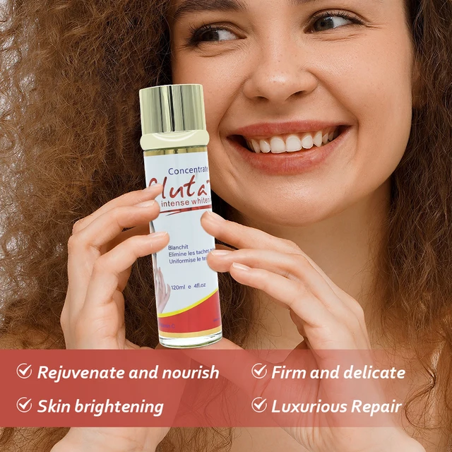 5D Gluta Glutation És C-Vitamin Arcfehérítés Az Anti-Globális Koncentráció Szérum Még Bőr Tónusú Bőrápolás Lényege - Image 3