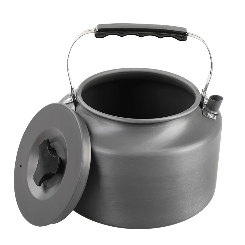 캠핑 요리 주전자, 합금 주전자, 차 커피 포트, 1.6L, 2L