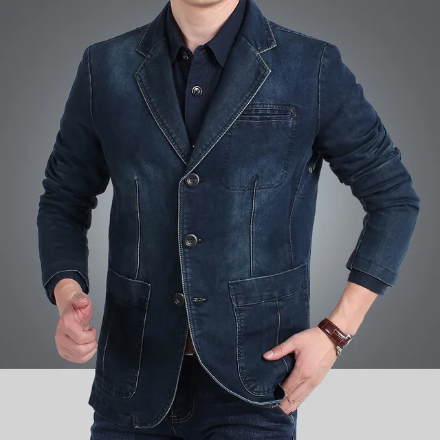 dans Moderator Tegenstrijdigheid Spring Fashion Brand New Men Blazer Men Trend Jeans Suits Casual Suit Jean  Jacket Men Slim Fit Denim Jacket Men - Blazers - AliExpress