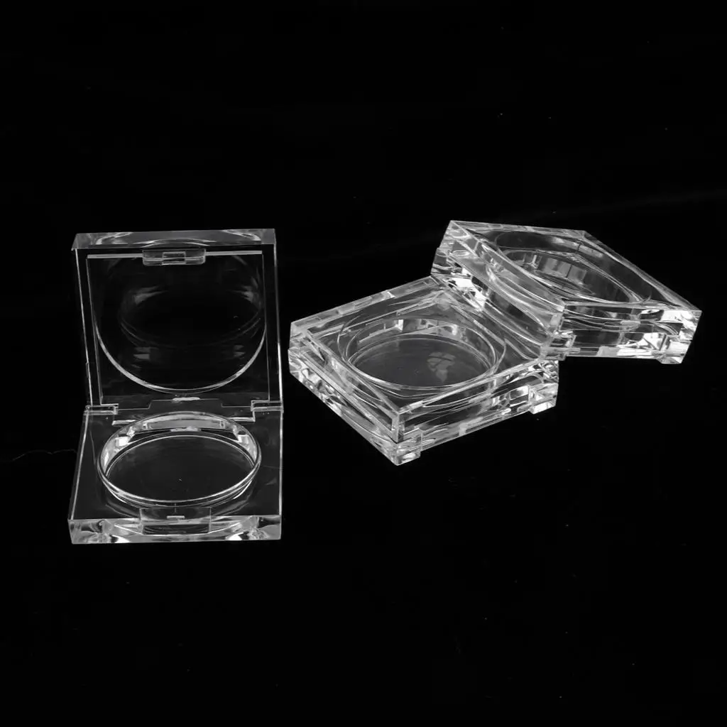 3Pcs Crystal Clear Empty Case Makeup DIY Cosmetic Container