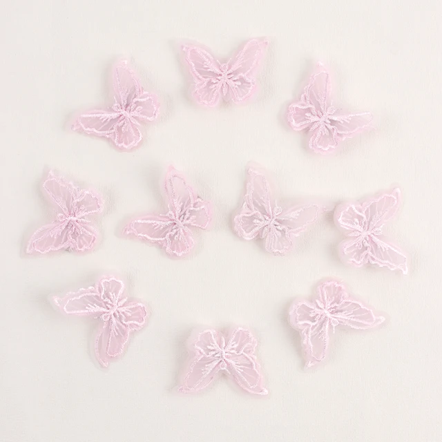 10PCS Fashion Butterfly Hair Clips for Women Girls Wedding Photography Head Clips Hairpin Hairgrips Decoration Hair Accessories pink