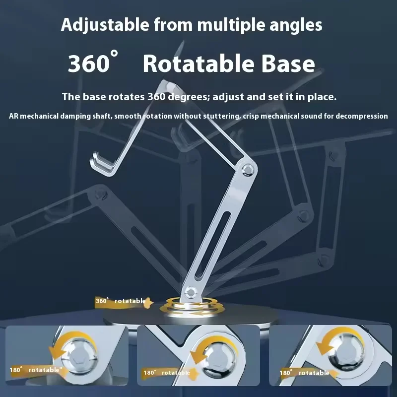 حامل هاتف محمول متعدد الوظائف معدني يدور 360 درجة...