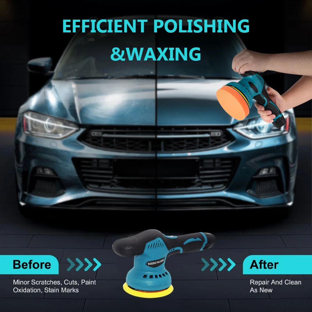 Cordless Car er Polisher with 8 Variable Speed Car er Waxer Kit Portable Kit for Detailing Polishing Waxing