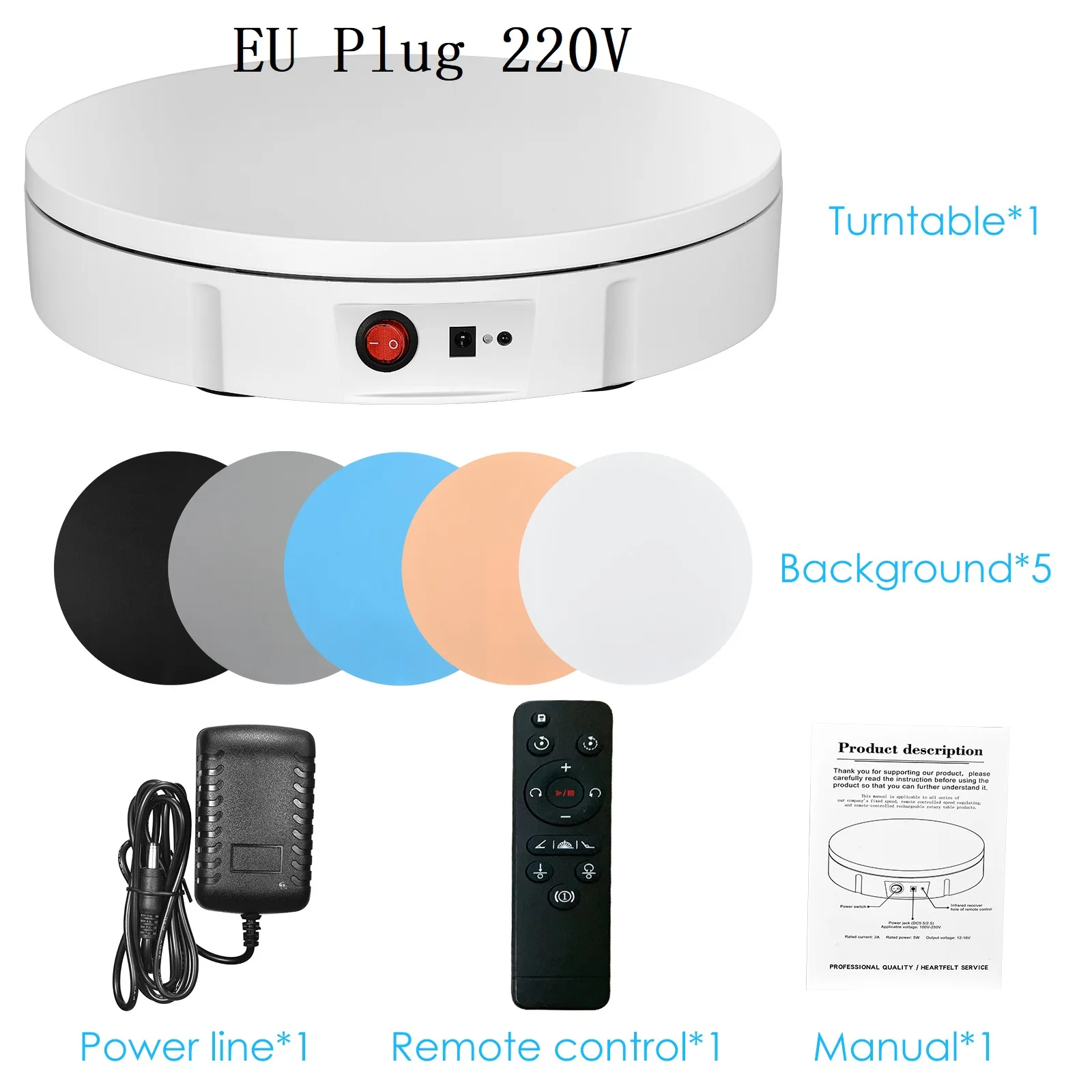 360° Rotating Display Stand - Electric Motorized Turntable For Jewelry & Photography