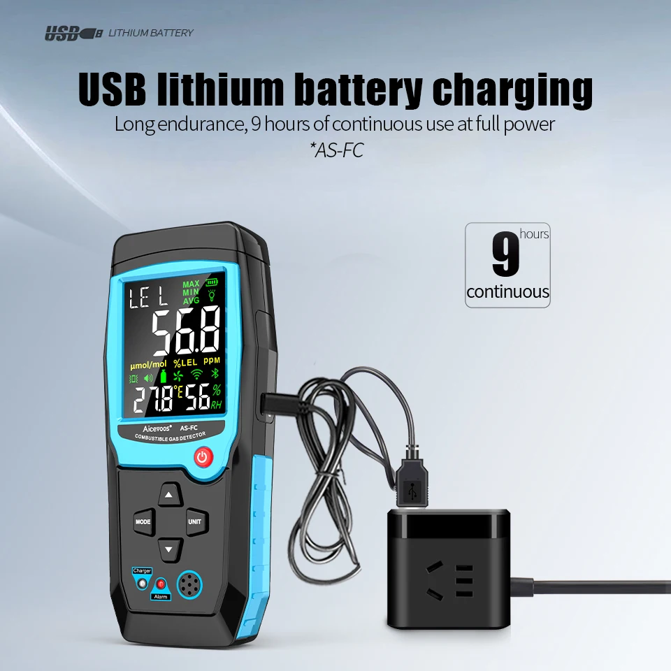 Gas Leak Detector Aicevoos Combustible Gas Leak Detector Flammable Gas Methane Natural Tester Sound Light Alarm Meter Leak Location Determine