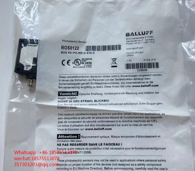 

Фотоэлектрический датчик отражения для BALLUFF BOS0122 BOS011T BOS 5K-PO-RR10-S75-S