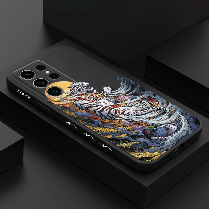 Custodia Per Telefono Star Moon Tiger Per Samsung Galaxy S23 S22 S21 S20 Ultra Plus Fe S10 S9 S10E Note 20 Ultra 10 9 Plus Cover