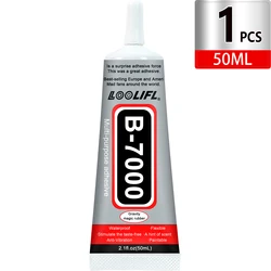 High - Strength Waterproof Transparent Repair Adhesive with Precision Applicator - Ideal for Screen, Glass, and Plastic DIY Projects (1Pc - B7000 - 50Ml)