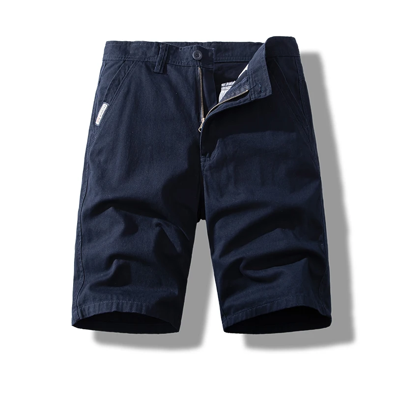 Men Casual Cotton Shorts Black Business Casual Knee Pants Grey Golf Shorts Sports Man Twill Bermuda Half Pants Korean Shorts