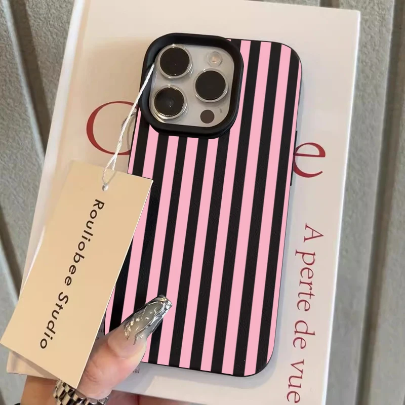 Fashionable Yellow Striped Soft Minimalist Shockproof Matte Silicone Phone Case