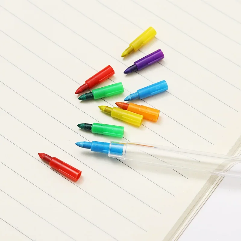 4Pcs 10colors DIY Replaceable Crayons Oil Pastel Creative Colored Pencil Graffiti Pen For Kids Painting Drawing Cute Stationery 5