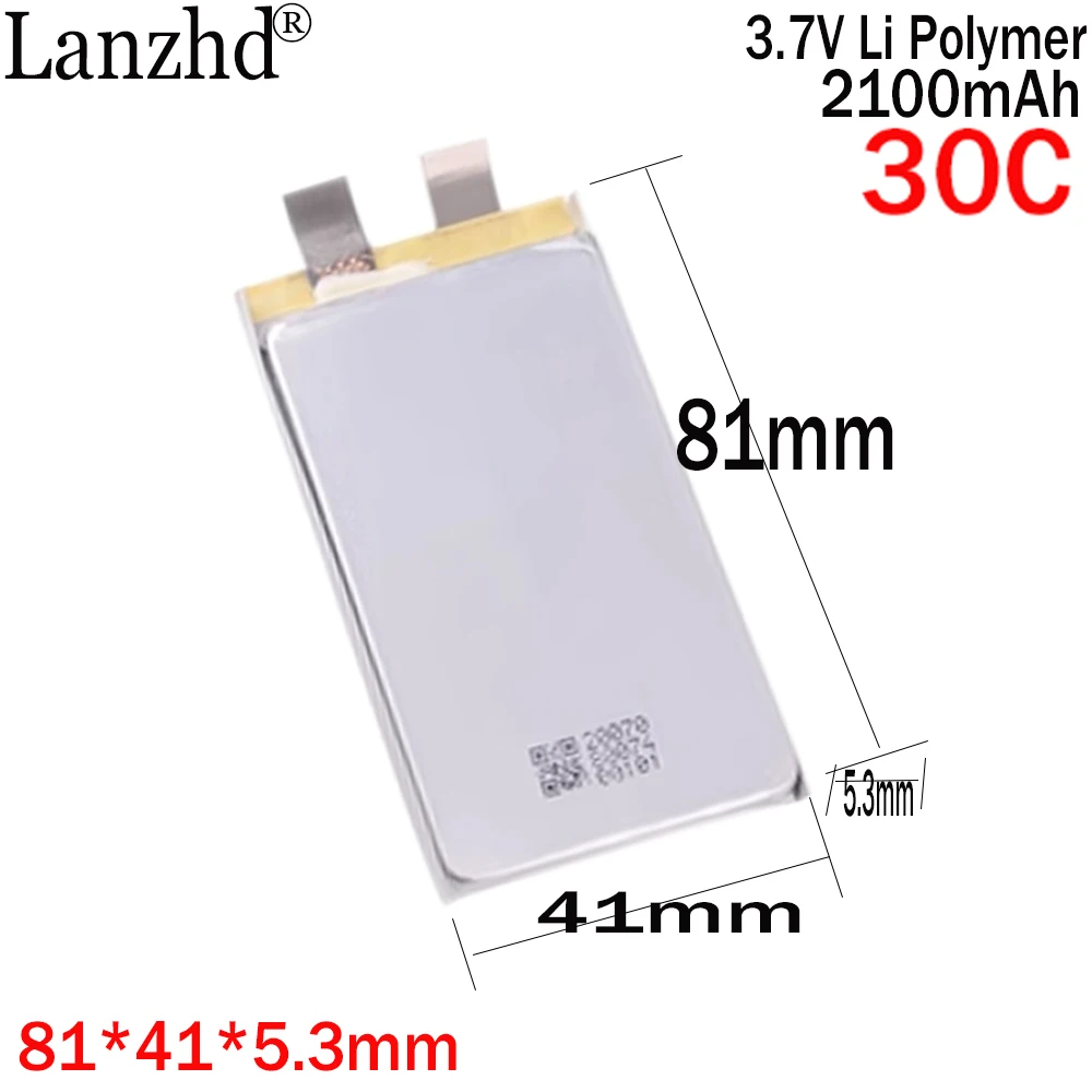 3.7V Li polymer High ratio 30C battery DIY 2S 3S 4S  For vehicle or ship lithium Battery assembly 534181 2100mAh for huawei watch gt 2 42mm original back cover full assembly with battery