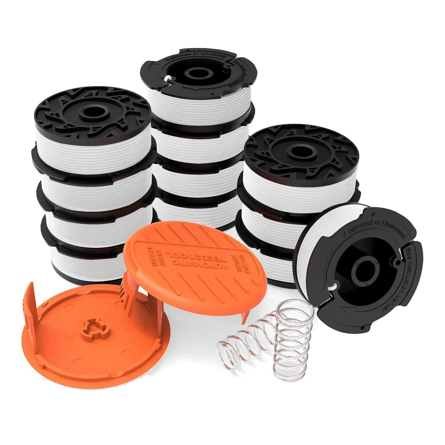 

Сменная катушка для триммеров Black & Decker, 0,065 дюйма, 12 катушек, 2 крышки, 2 пружины