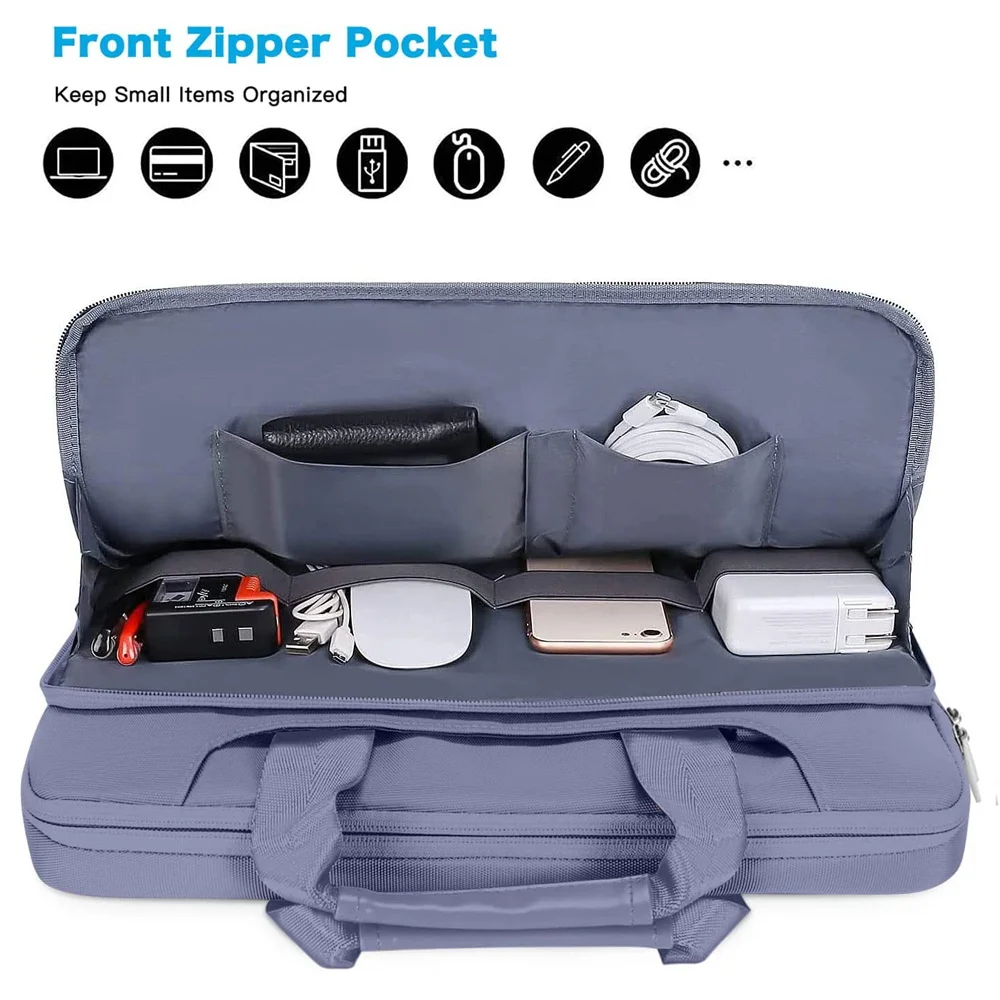 Bolsa para Portátil Case 13.3 14 15.6 17.3 Polegada para 2023 Macbook Pro ar m1 m2 Dell Lenovo hp Asus Notebook Bolsa de Ombro Maleta Manga - Imagem 3