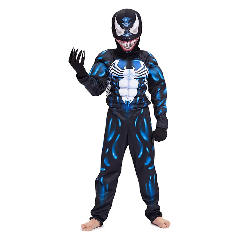 

Venom Muscle Costume Cosplay Superhero Movie Costume Kids Boys Halloween Costume for Kids