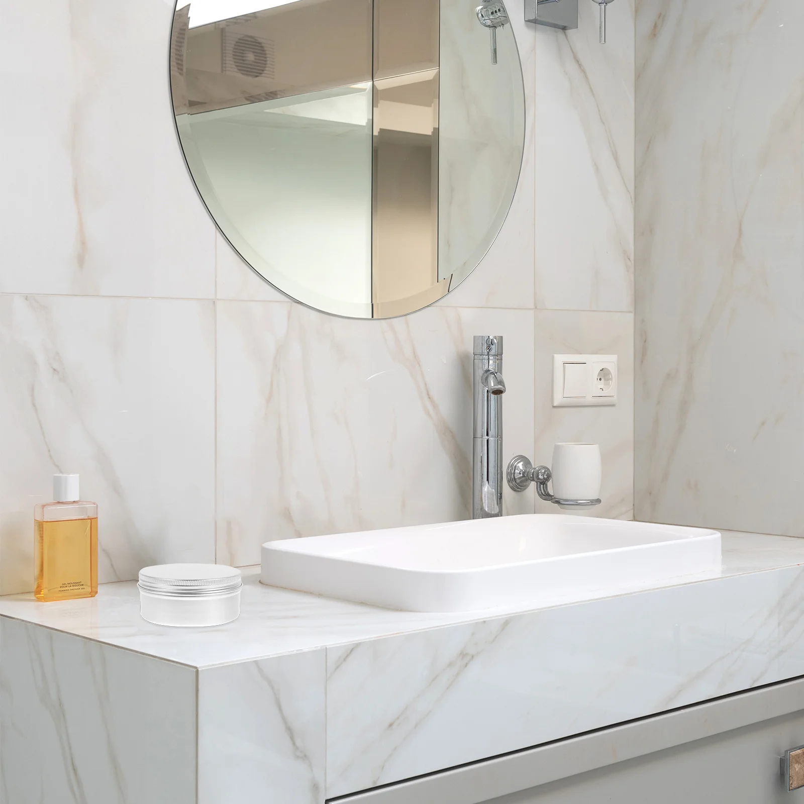 

Healvian Stainless Steel Sink 3Pcs Aluminum Soap Box Small Metal Tin Lid Leak-Proof Balm Boxes