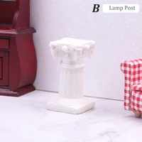 1:12 1:6 Dollhouse Miniature Retro Candlestick LED Candle Lamp Lamppost Model Home Decor Toy Doll House Accessories 2
