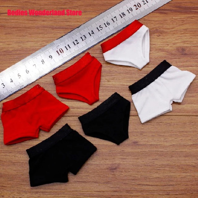 1/6 Scale Men's Underwear Panties Protective Shorts Briefs Thong Clothing  Accessories Model with Logo for