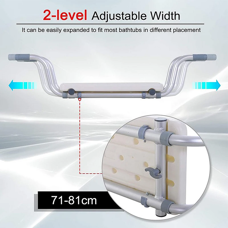 Non-slip Bath Chair Adjustable Chairs Elderly Disabled Pregnancy Medical Bath Tub Bench Stool Seat Safe Bathroom Space Saving 3