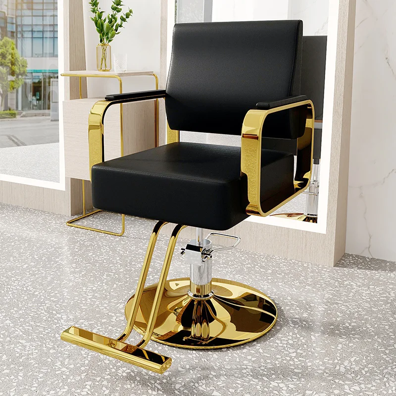 Cosmetic Wheel Hairdressing Barber Chairs Makeup Vintage Aesthetic Barber Chairs Ergonomic Silla Barbero Salon Furniture YX50BC