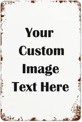 Personalized Vintage - Style Tin Sign - Custom Image/Text/Logo Wall Decor - 40x30cm