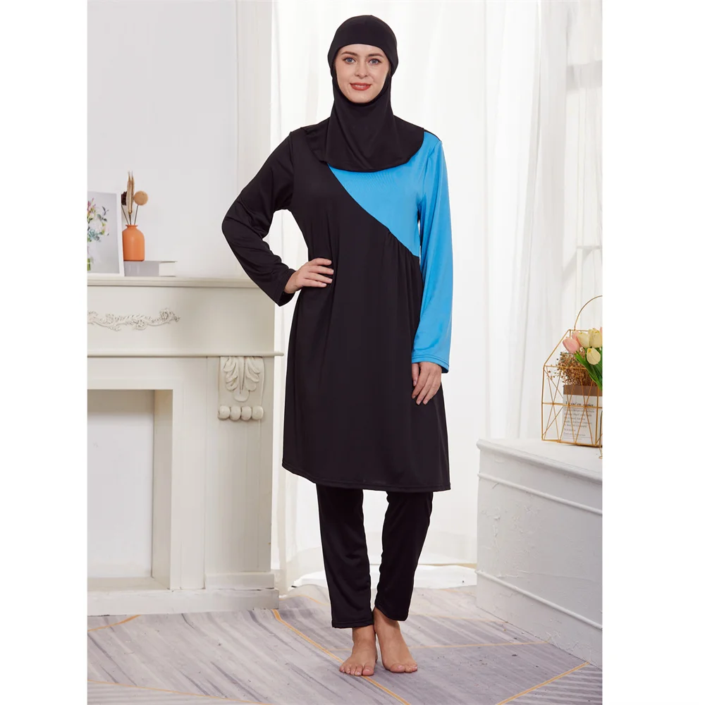 Conjunto de traje de baño musulmán para mujer, bañador islámico, traje de baño conservador, traje de baño de cobertura completa, Hijab de playa, burkini