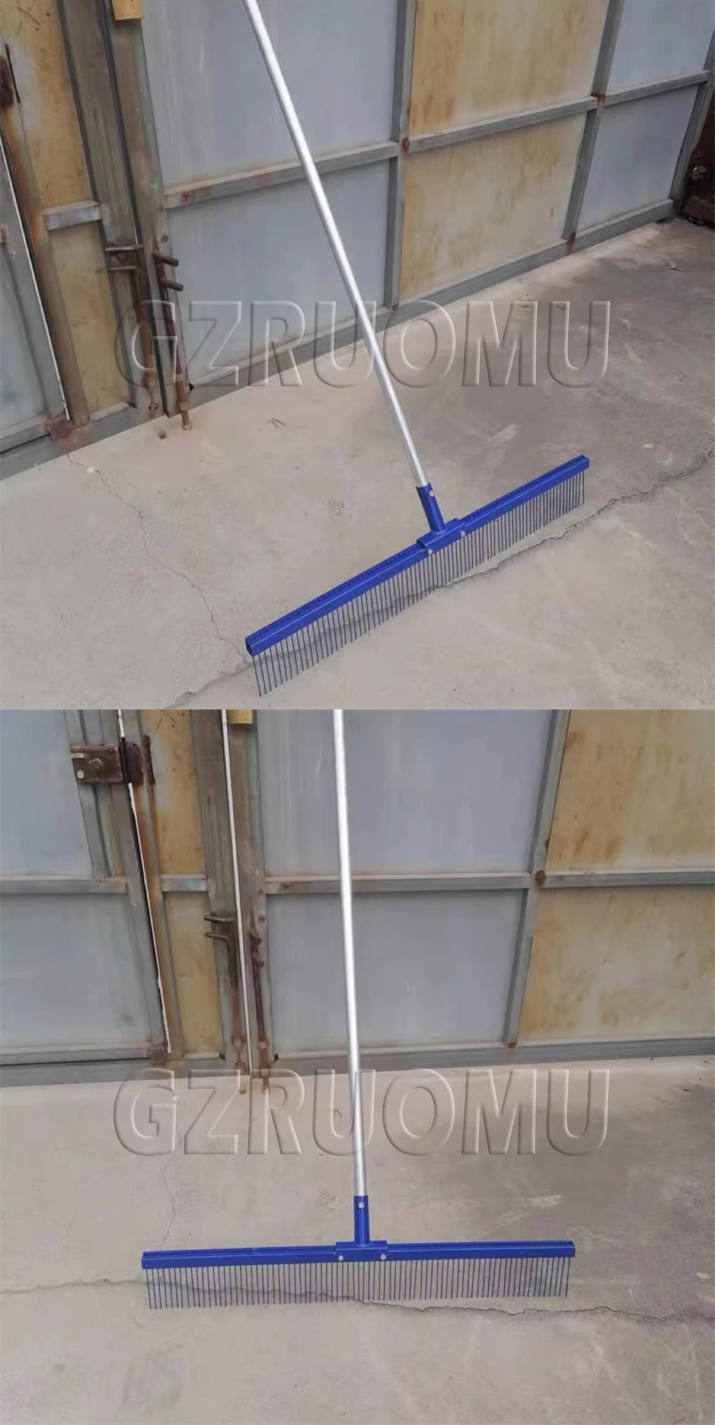 Concrete Broom Single Row Bristles Versatile Construction Site Tool Wall Paint B