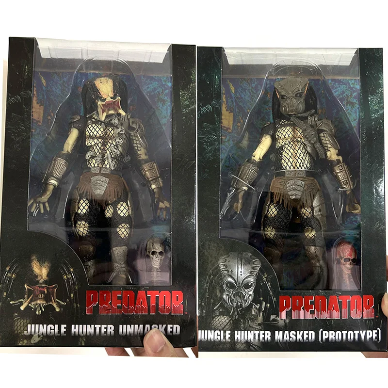 Neca Predator Jungle Hunter Unmasked Masked Predator Jungle Demon Predators Action Figure Pvc 7 Pollici 30Th Anniversary Toys Doll