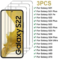 3 - Pack Tempered Glass Screen Protectors - Premium Durability & Clarity - Glass (For S23)