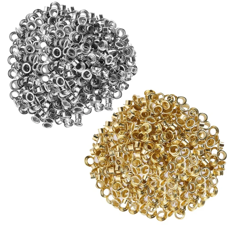 A81M New Grommet Tool Kit Grommet & Washer Kit 500Pcs, 2 Grommets Kit, Suitable For Leather Bags Banner