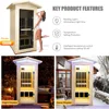 Outdoor Sauna Wooden Far Infrared Saunas Spa 1300W Low-EMF Dry Sauna Room for One Person Finland Spruce Wood 3