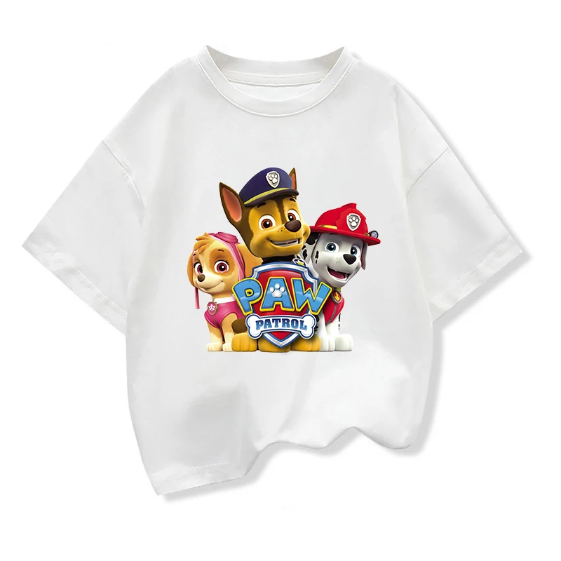 Paw Patrol Kids t shirts Dogs Printed Cartoon T Shirt for Boys Summer Animal Printing Boy T Shirt Tops Tees Children Clothes 5