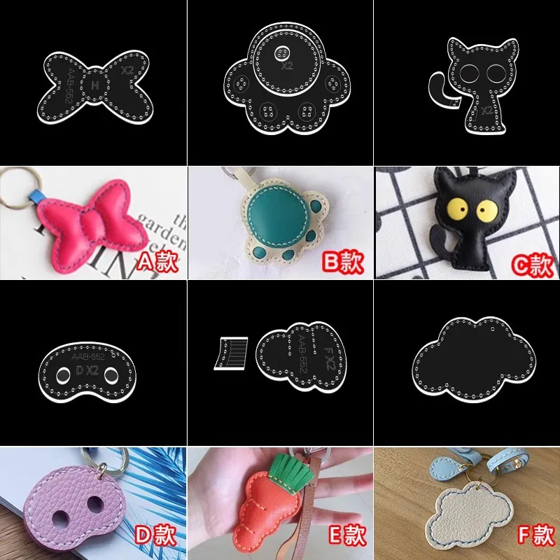 CHUYU-Leather Stencils,Animal ShapeTool,Hanging Ornament Making Mold Decor,Cute Pendant, Acrylic Template, Durable Leather Tools