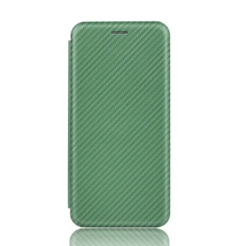 Luxury Carbon Fiber Leather Flip Case - Full Cover with Magnetic Closure