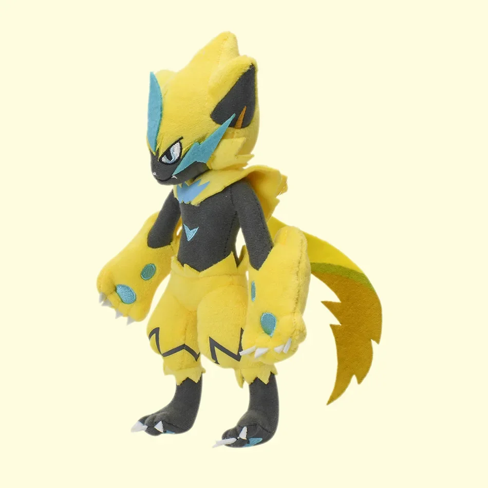 Pokemon Plush Shiny Zeraora Soft Stuffed Animal Peluche Toy Anime Cute Zeraora Collection Ornament Dolls for Boys Christmas Gift