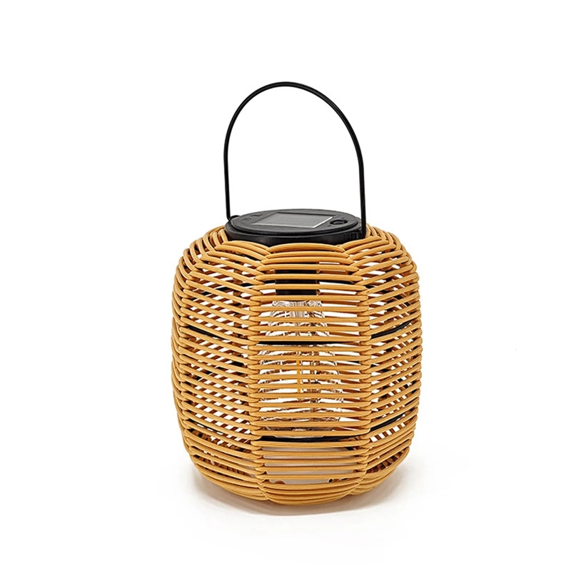 

Solar Rattan Hanging Lantern Solar Lantern Solar Outdoor Lantern + Handle For Garden Yard