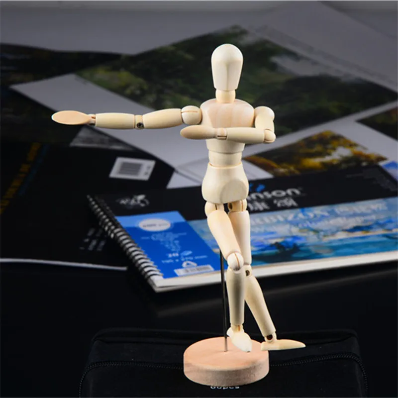 3 Mannequins Bois Articulés Pour Dessin - Modèle Artiste - Taille 13,5 Cm - Décoration Bureau - 2