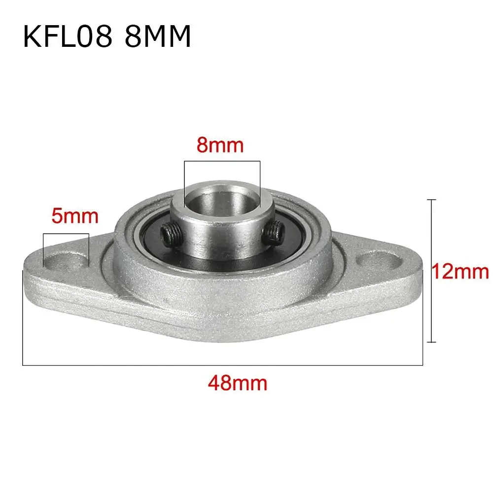 8mm 10mm 12mm 15mm Mounted Block Housing Thrust Bearing KFL08 KFL10 KFL12 KFL15 Pillow Block Bearing ZINC Alloy