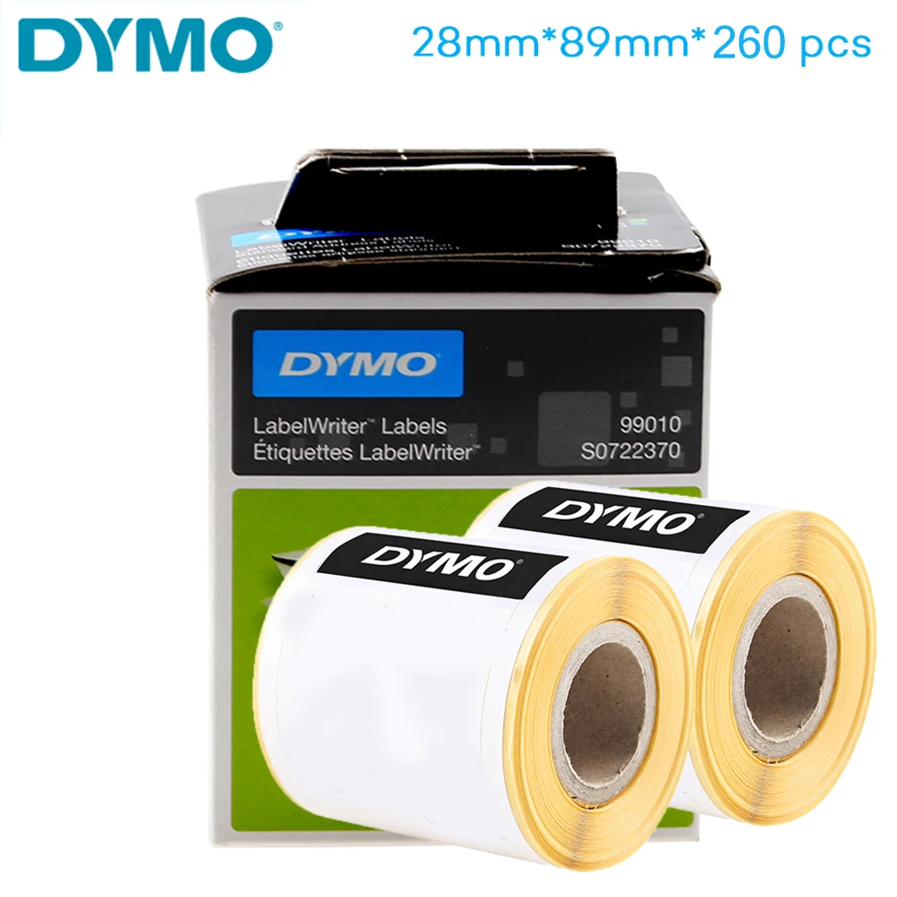 2 Rotoli Originali Dymo Stampante Per Codici A Barre Carta Per Etichette 99010 89*28Mm Carta Termica Per Etichette Per Dymo Lw-550 Lw550 Lw-450