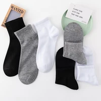 1 Pairs High Quality Men Socks Breathable Cotton Sports Casual Black White Grey Athletic Short Sokken