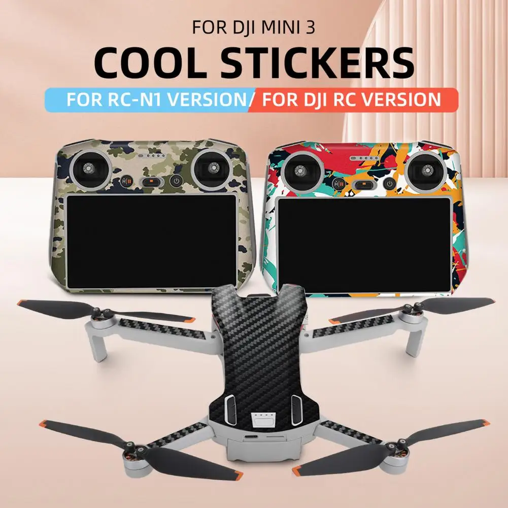 Drone Stickers Without Leaving Glue No Bubbles Effectively Protect The Body Drone Remote Control Sticker Accessory for DJI Mini3