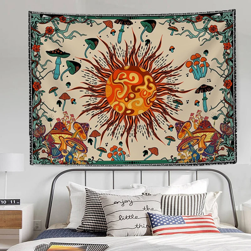 

Fantasy Fabric Tapestry for Wall Decor Psychedelic Bedroom Decoration Boho Tapries Tapestries Room Decors Aesthetic Home Hanging