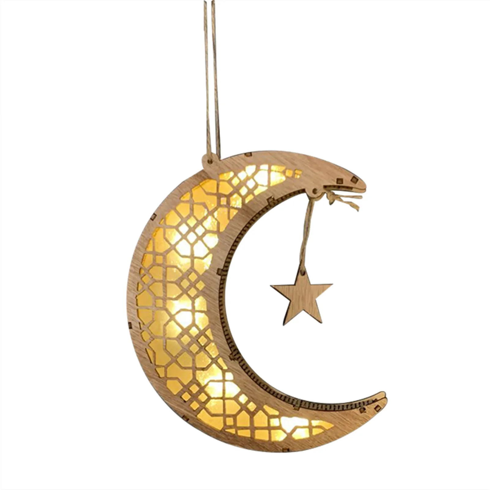 

DIY искусственная свеча, лампа, орнамент Eid Mubarak Рамадан, Декор для дома, украшение для комнаты, сделай сам, дерево