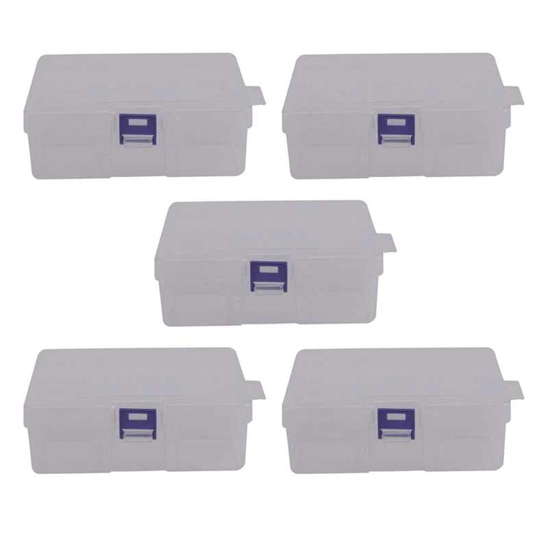 

5X 6 Removable Plastic Storage Box Jewelry/Earring/Tools Container Organizer