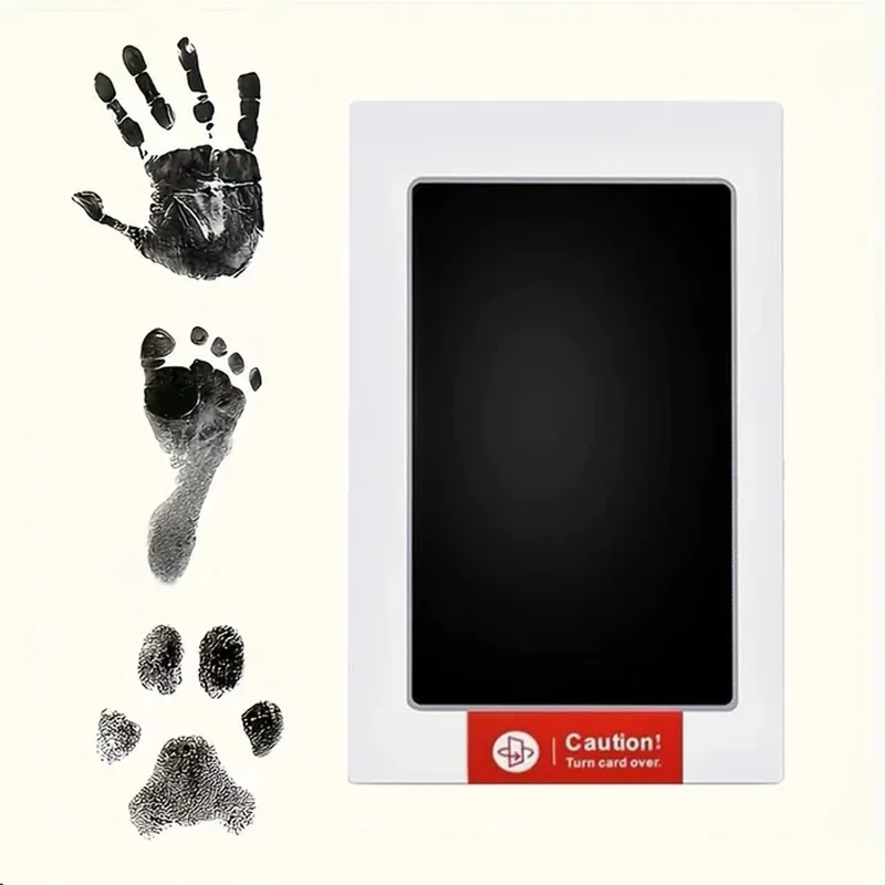 Paw Print Ink Pad 1 Set Baby Handprint Footprints Ink Pads Safe Non-toxic No-Touch Skin Inkless Pet Cat Dog Paw Prints Souvenirs Gifts