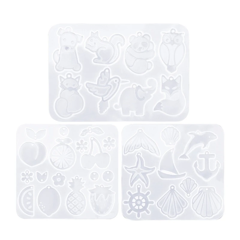 

Формы для эпоксидной смолы для сережек с фруктами и животными, силиконовые формы, литейные формы для багажных сумок