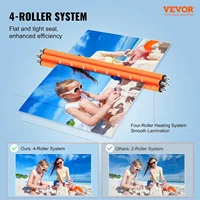 Laminator Machine 13 Inch, 4 Rollers Hot & Cold Thermal Laminator for A4/A5/A6/A7, Quick Warm-up, Fast Laminating 2