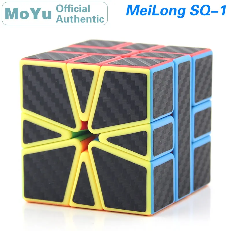 MoYu MeiLong SQ-1 Magic Cube SQ1 Carbon Fibre Sticker Square-1 Square 1 Neo Speed Cube Puzzle Antistress Educational Toys